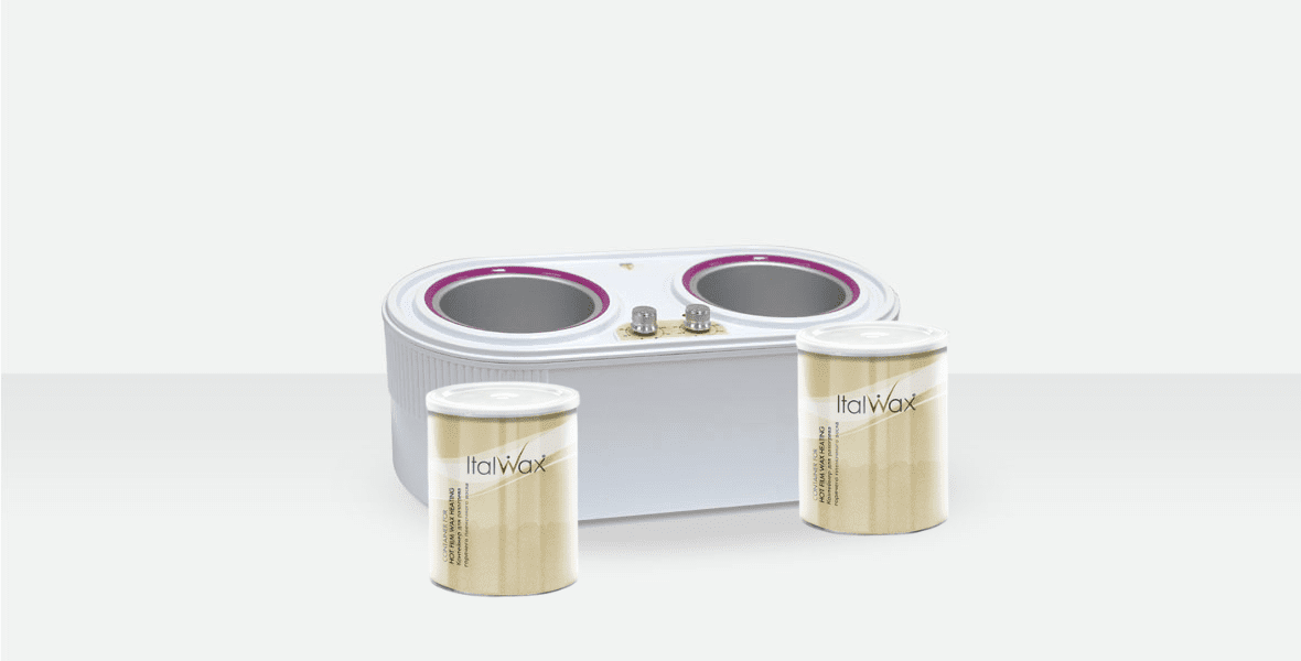 Italwax Double Wax Pot Heater 800ml + 800ml with 2 Pots & Lids