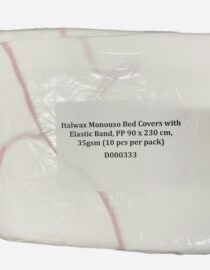 Italwax Monouso Bed Covers with Elastic Band, PP 90 x 230 cm, 35gsm (10 pcs per pack)