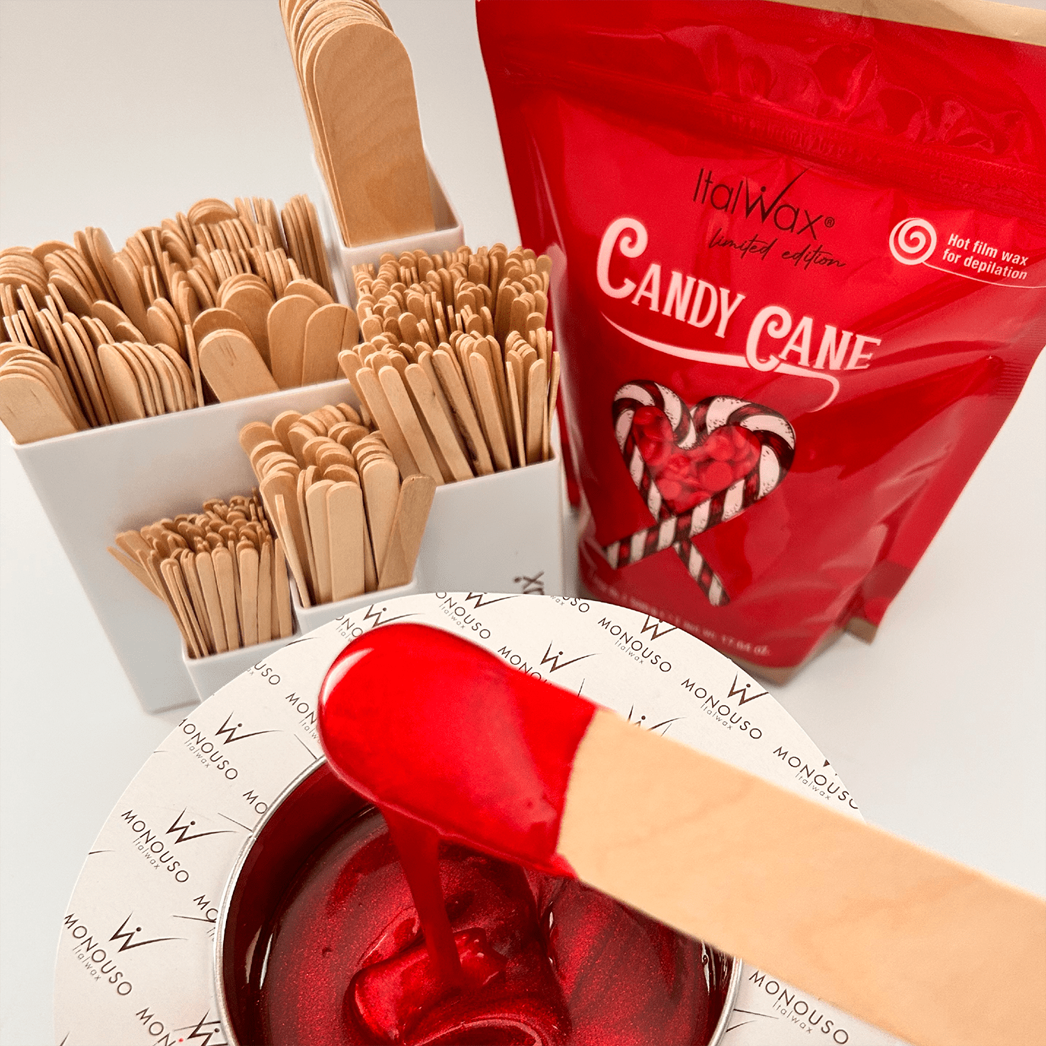 Italwax Winter Collection – Candy Cane Film Wax (Limited Edition) - Image 4