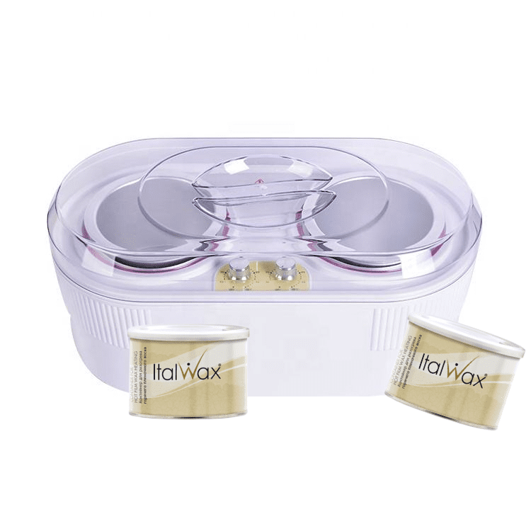 Italwax Double Wax Pot Heater 450ml + 450ml with 2 Pots & Lids